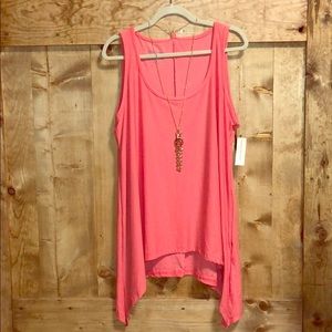 BOBBIEBROOKS  Tank top tunic w/ Gold necklace set
